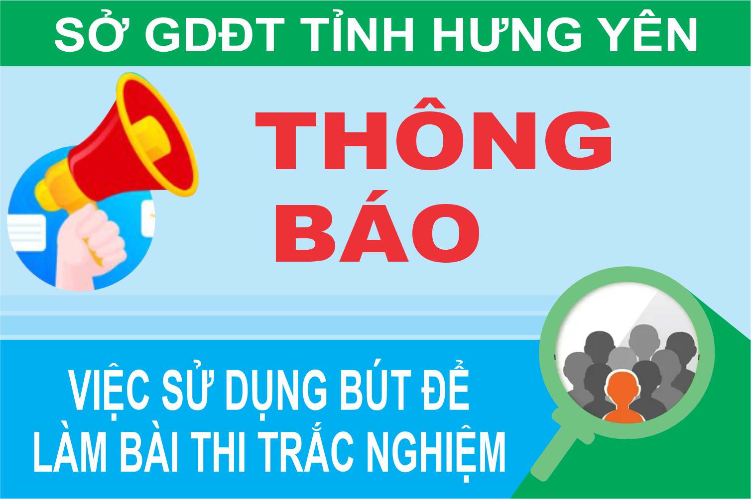 Thông báo về việc sử dụng bút làm bài thi trắc nghiệm trên giấy