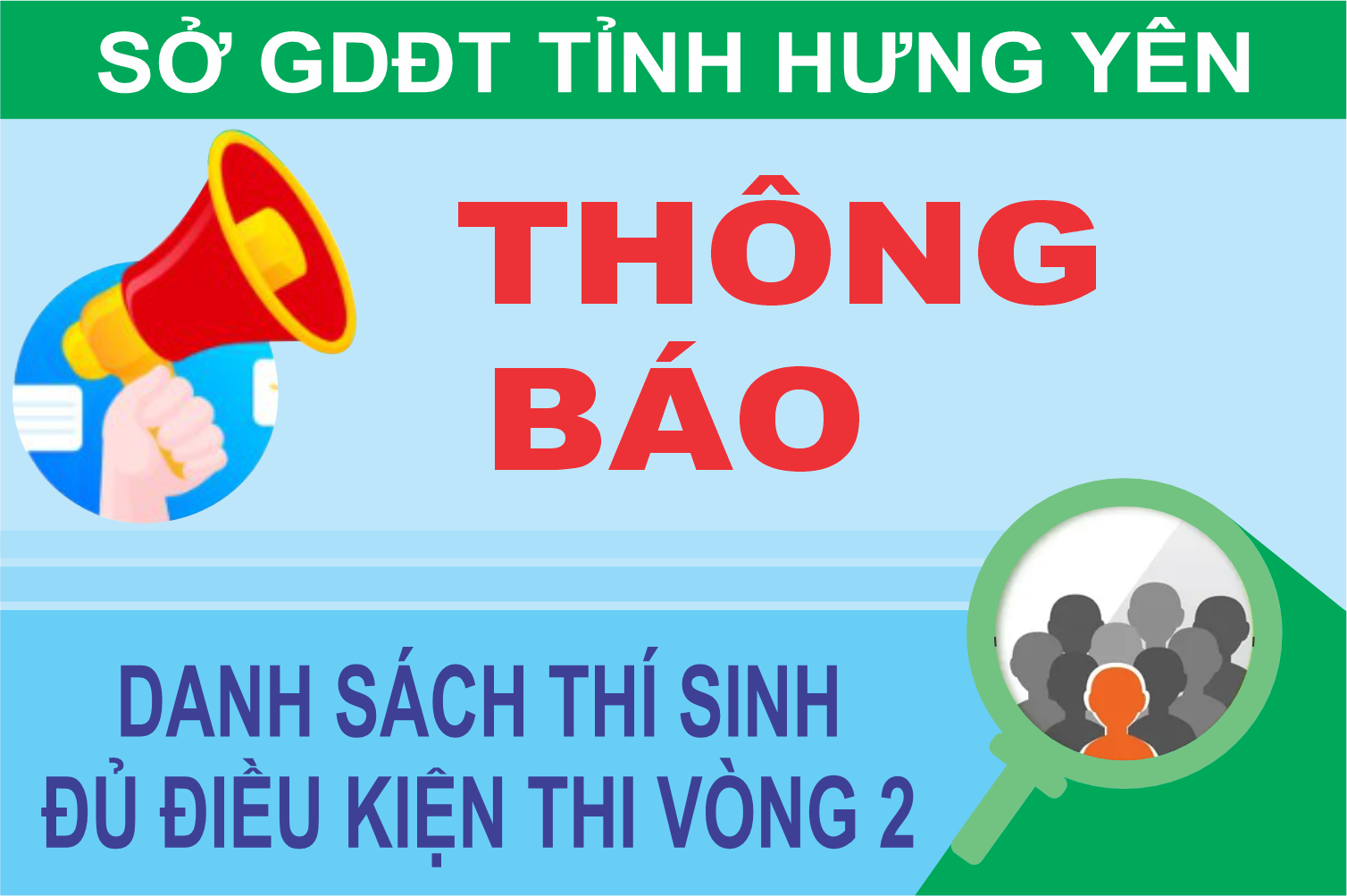 Thông báo thí sinh đủ điều kiện dự thi vòng 2 kỳ tuyển dụng viên chức giáo viên  vào làm việc tại các cơ sở giáo dục mầm non, phổ thông công lập tỉnh Hưng Yên, năm học 2025-2026
