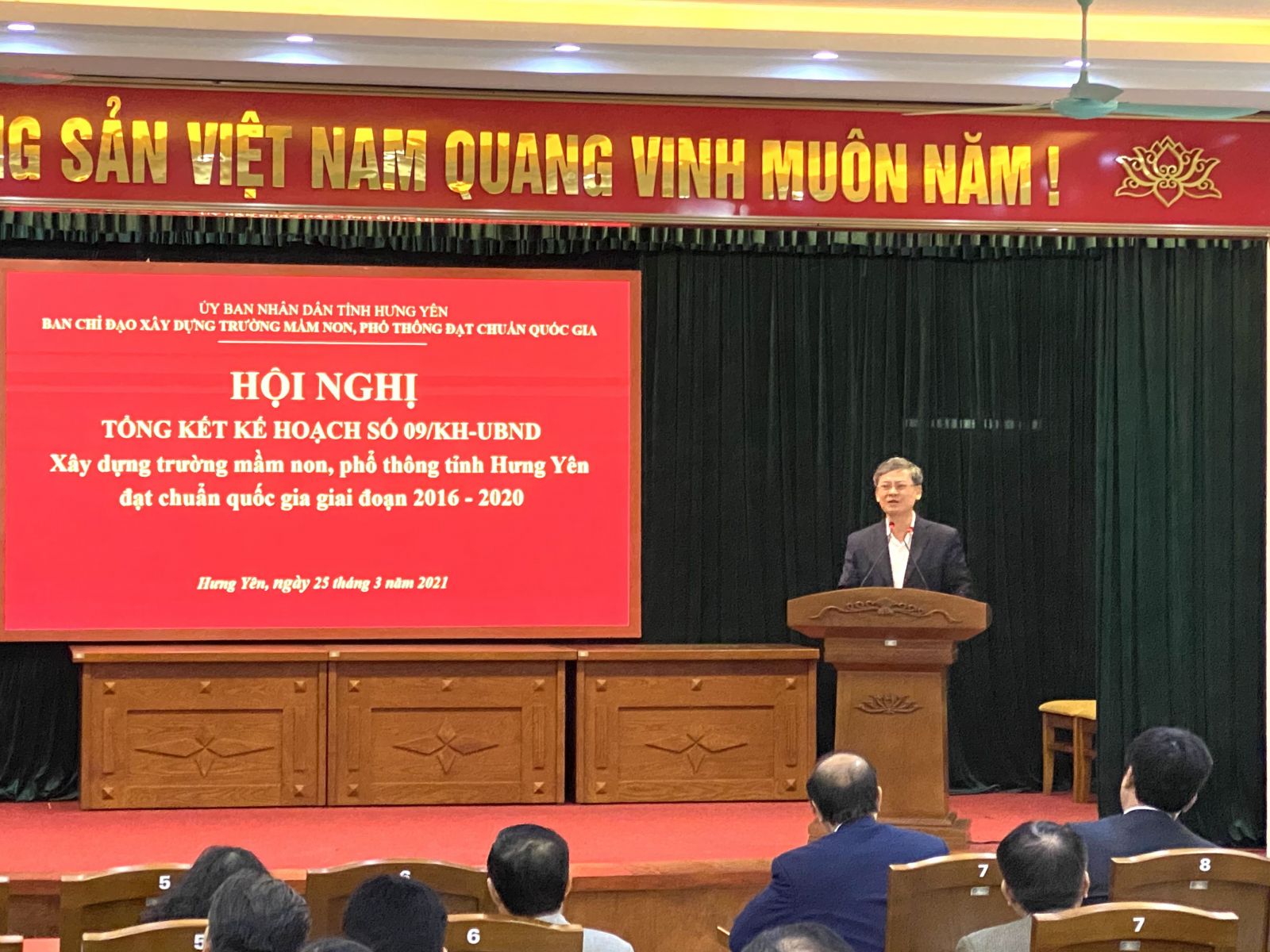 Tổng kết kế hoạch số 09/Kh-UBND xây dựng trường mầm non, phổ thông tỉnh Hưng Yên đạt chuẩn quốc gia giai đoạn 2016-2020