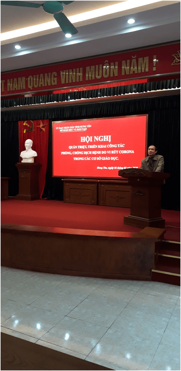 Hoi nghi quan triet trien khai cong tac phong, chong dich benh do Vi rut Corona trong cac co so giao duc