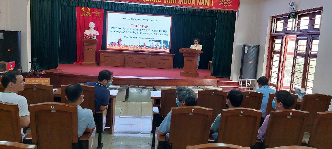 THỰC TẬP PHƯƠNG ÁN CHỮA CHÁY VÀ CỨU NẠN, CỨU HỘ CỦA SỞ GIÁO DỤC VÀ ĐẠO HƯNG YÊN