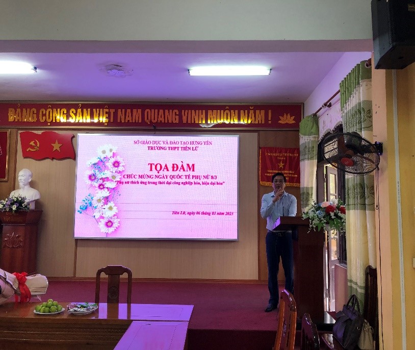 TRƯỜNG THPT TIÊN LỮ TỔ CHỨC TỌA ĐÀM KỈ NIỆM 113 NĂM NGÀY QUỐC TẾ PHỤ NỮ 8/3