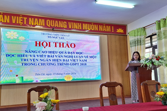 HỘI THẢO CHUYÊN MÔN TỔ NGỮ VĂN, TRƯỜNG THPT TIÊN LỮ