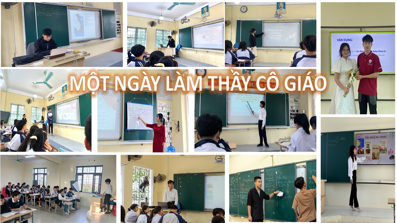 Thầy và trò trường THPT Đức Hợp với trải nghiệm "Một ngày làm thầy cô giáo - Một ngày làm học sinh"