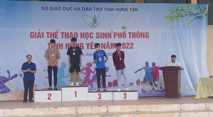 Trường THPT Nguyễn Siêu: Đoàn vận động viên đạt thành tích cao tại Giải thể thao học sinh phổ thông tỉnh Hưng Yên năm 2022