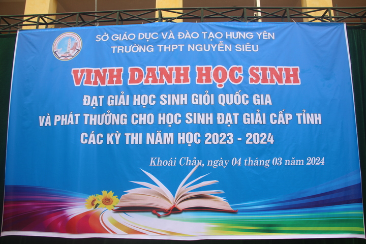 THPT Nguyễn Siêu: Vinh danh học sinh đạt giải Học sinh giỏi Quốc gia và các học sinh giải cấp tỉnh năm học 2023-2024.